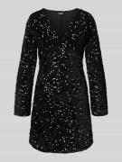 Pieces Mini-Paillettenkleid aus Samt Modell 'KAM' in Black, Größe XS