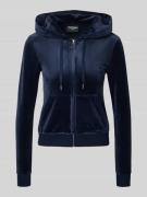 Juicy Couture Sweatjacke mit Logo-Stitching Modell 'ROBERTSON' in Dunk...