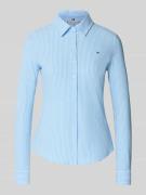 Tommy Hilfiger Shaped Fit Hemdbluse Baumwoll-Mix in Hellblau, Größe XX...