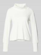 Marc Cain Strickpullover mit Stehkragen in Offwhite, Größe 34