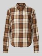 Marc O'Polo Regular Fit Hemdbluse aus Baumwoll-Lyocell-Mix in Mittelbr...