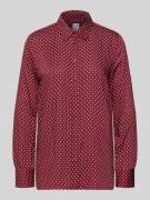 Emily Van den Bergh Hemdbluse mit Knopfleiste in Bordeaux, Größe 34