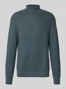 MCNEAL Rollkragenpullover mit gerippten Abschlüssen in Anthrazit, Größ...