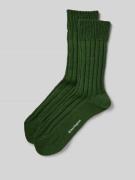 Burlington Socken mit Label-Print in Gruen, Größe 40-46