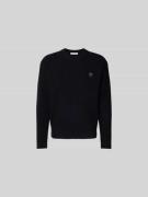 MAISON KITSUNÉ Pullover mit Label-Stitching in Black, Größe L