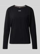 BOSS Longsleeve mit Label-Print in Black, Größe XS