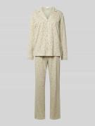 LASCANA Pyjama mit Reverskragen Modell 'X-MAS' in Hellgruen, Größe 32-...