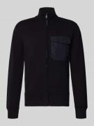 Napapijri Strickjacke mit Stehkragen Modell 'BERTI' in Black, Größe M