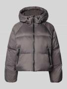 WITHBLACK Steppjacke mit Kapuze in Mittelgrau, Größe XL