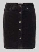 Drykorn Minirock aus Cord mit Knopfleiste Modell 'AFSON' in Schoko, Gr...