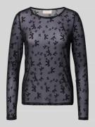 FREE/QUENT Longsleeve mit Rundhalsausschnitt Modell 'ISKA' in Black, G...