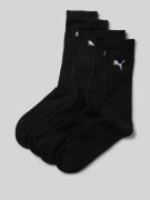 PUMA Socken mit Label-Print im 4er-Pack in Black, Größe 39-42