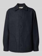 Forét Jacke aus Woll-Mix mit Umlegekragen und Knopfleiste in Dunkelgra...