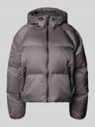 WITHBLACK Steppjacke mit Kapuze in Mittelgrau, Größe XL