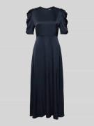 Neo Noir Maxikleid mit Puffärmeln Modell 'Benuti' in Dunkelblau, Größe...