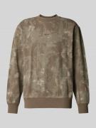 BOSS Orange Sweatshirt mit Label-Stitching in Beige, Größe XXL