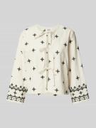 B.Young Hemdbluse mit Schnürverschluss Modell 'DUNIA' in Offwhite, Grö...