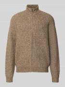 MCNEAL Strickjacke mit Reißverschluss in Mittelbraun Mel, Größe L