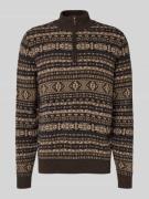 Fynch-Hatton Regular Fit Pullover aus reiner Wolle Modell 'Jacquard' i...