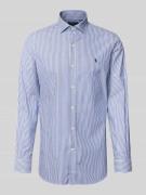 Polo Ralph Lauren Regular Fit Business-Hemd mit Logo-Stitching in Roya...
