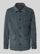 Zuitable Regular Fit Overshirt mit Umlegekragen Modell 'John' in Petro...