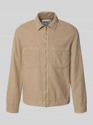 REVIEW Regular Fit Jacke mit Strukturmuster in Beige, Größe XXL