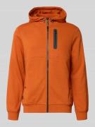 camel active Regular Fit Sweatjacke mit Kapuze Modell 'Tech' in Orange...