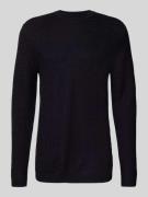 CG - Club of Gents Strickpullover aus Woll-Mix mit Rundhalsausschnitt ...