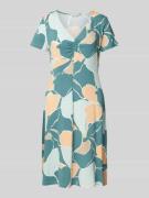 Tom Tailor Knielanges Kleid mit Allover-Muster in Apricot, Größe 40