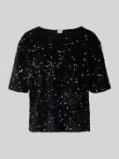 Brax Relaxed Fit T-Shirt mit Allover-Pailletten-Besatz Modell 'Cara' i...