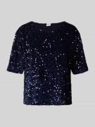 Brax Relaxed Fit T-Shirt mit Allover-Pailletten-Besatz Modell 'Cara' i...