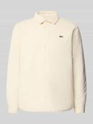 Lacoste Oversized Hemdjacke in Cord-Optik in Offwhite, Größe L