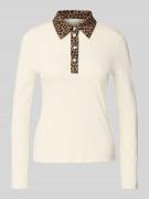 Marc Cain Longsleeve mit Polokragen in Ecru, Größe 34