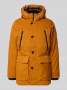 Tom Tailor Regular Fit Parka mit Pattentaschen in Orange, Größe L