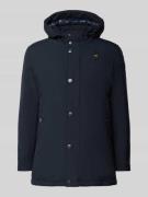 Blauer Usa Daunenjacke mit Kapuze Modell 'CHESTER' in Marine, Größe L