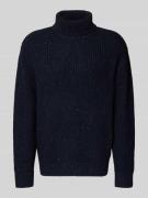SELECTED HOMME Relaxed Fit Rollkragenpullover aus Woll-Mix in Dunkelbl...
