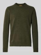 camel active Slim Fit Pullover in Strick-Optik Modell 'Chinile' in Oli...