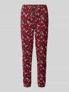 Jake*s Casual Pyjama-Hose im Allover-Look mit elastischem Bund in Bord...