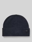 camel active Mütze aus reiner Wolle Modell 'Solid' in Marine, Größe 1