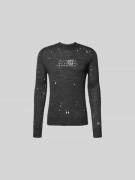 MM6 Maison Margiela Longsleeve aus reiner Schurwolle in Anthrazit, Grö...