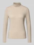 Luisa Cerano Longsleeve aus Lyocell-Mix mit Rollkragen in Beige, Größe...