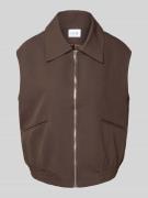 VILLA SOPHIE Weste mit Umlegekragen Modell 'TOSCA' in Dunkelbraun, Grö...