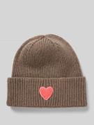 Unio Mütze aus Schurwoll-Mix mit Viskose- und Kaschmir-Anteil in Taupe...