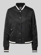 IQ Studio Bomberjacke mit Druckknopfleiste in Black, Größe 34