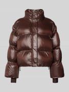 Neo Noir Steppjacke mit Stehkragen Modell 'Rhea' in Dunkelbraun, Größe...