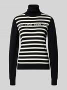 LIU JO SPORT Slim Fit Rollkragenpullover aus Viskose-Mix in Strick-Opt...