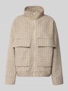 Jake*s Casual Jacke mit Stehkragen und Pattentaschen in Stein, Größe 4...