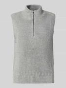 Tom Tailor Regular Fit Pullunder aus Baumwoll-Mix in Mittelgrau, Größe...