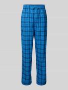 Tommy Hilfiger Loose Fit Pyjama-Hose aus Baumwoll-Mix in Bleu, Größe L