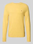 Tommy Hilfiger Regular Fit Strickpullover aus feinster Wolle in GELB, ...